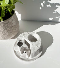 Load image into Gallery viewer, Ceramic Moon Smudge Bowl – Star & Moon Design (white)