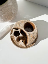 Load image into Gallery viewer, Ceramic Moon Smudge Bowl – Star & Moon Design (brown)