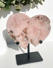 Load image into Gallery viewer, Pink Amethyst Heart Slab on Stand