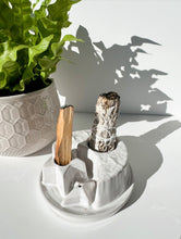 Load image into Gallery viewer, Ceramic Moon Smudge Bowl – Star &amp; Moon Design (white)
