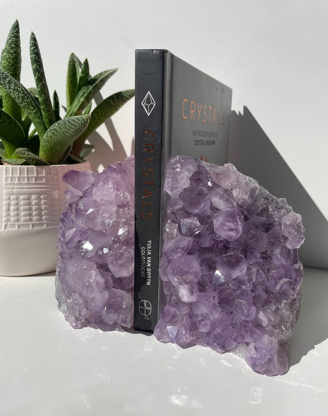 Amethyst Bookends